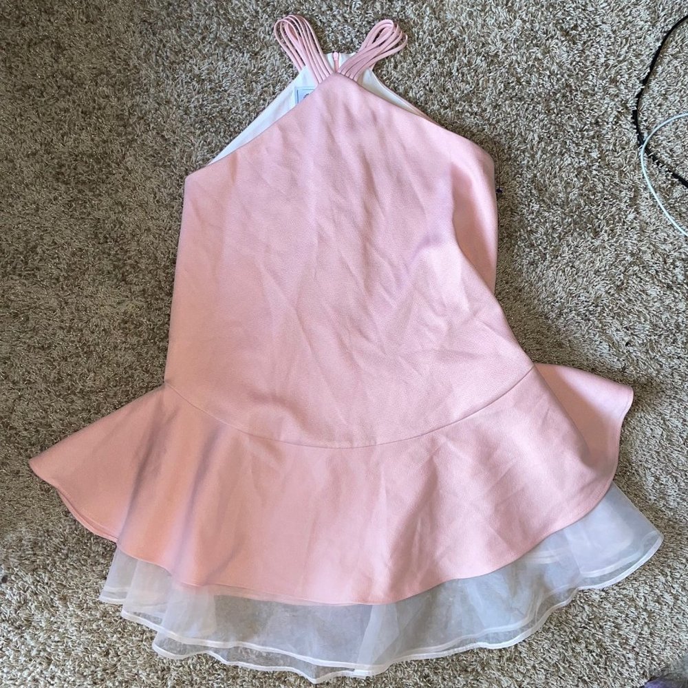 Elegant Pink Halter Dress